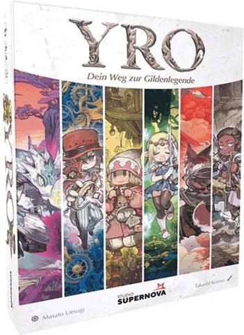 YRO Brettspiel mit bunten Illustrationen auf der Verpackung.