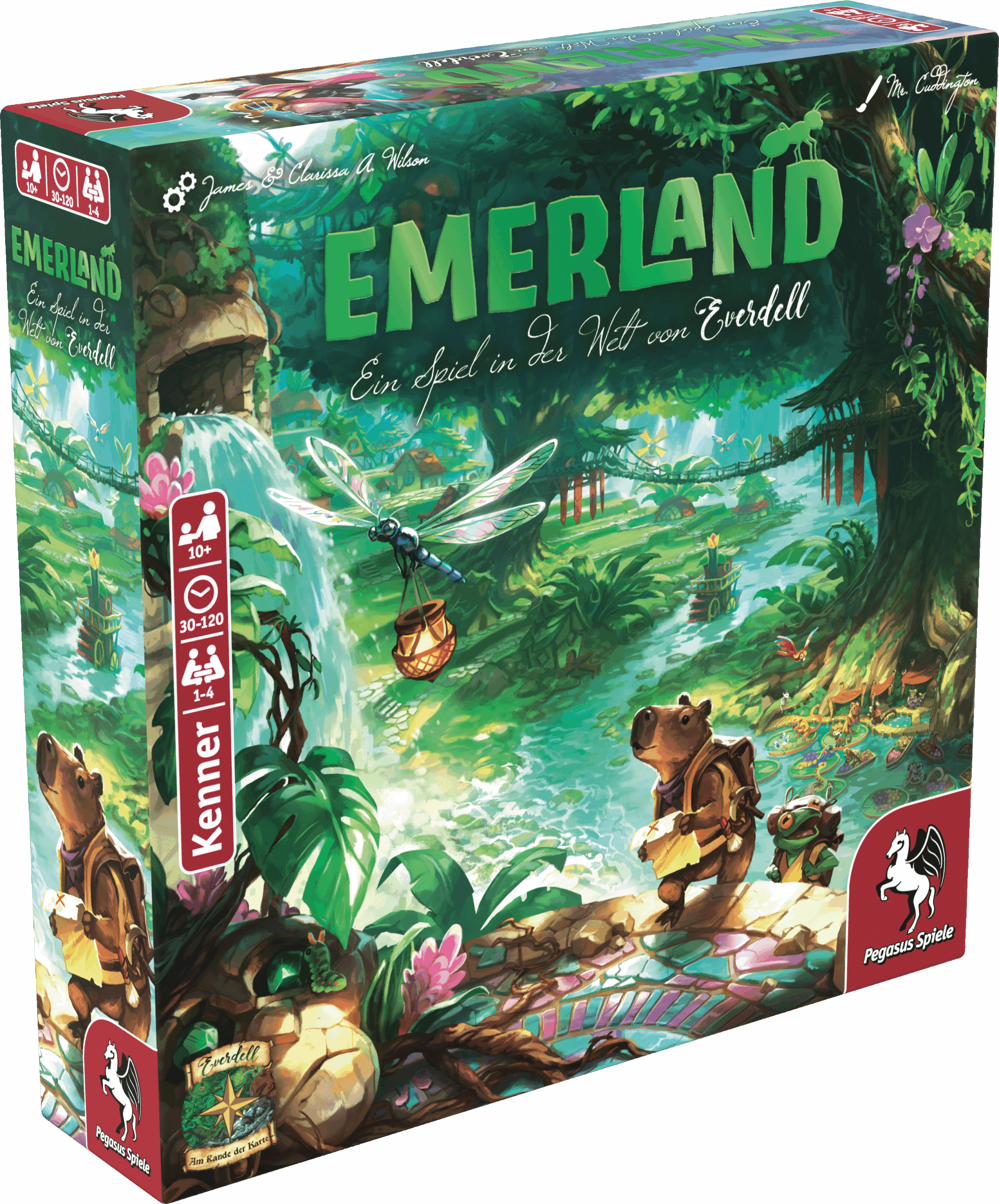 Spielbox mit Dschungelmotiv, Bären und Feen.